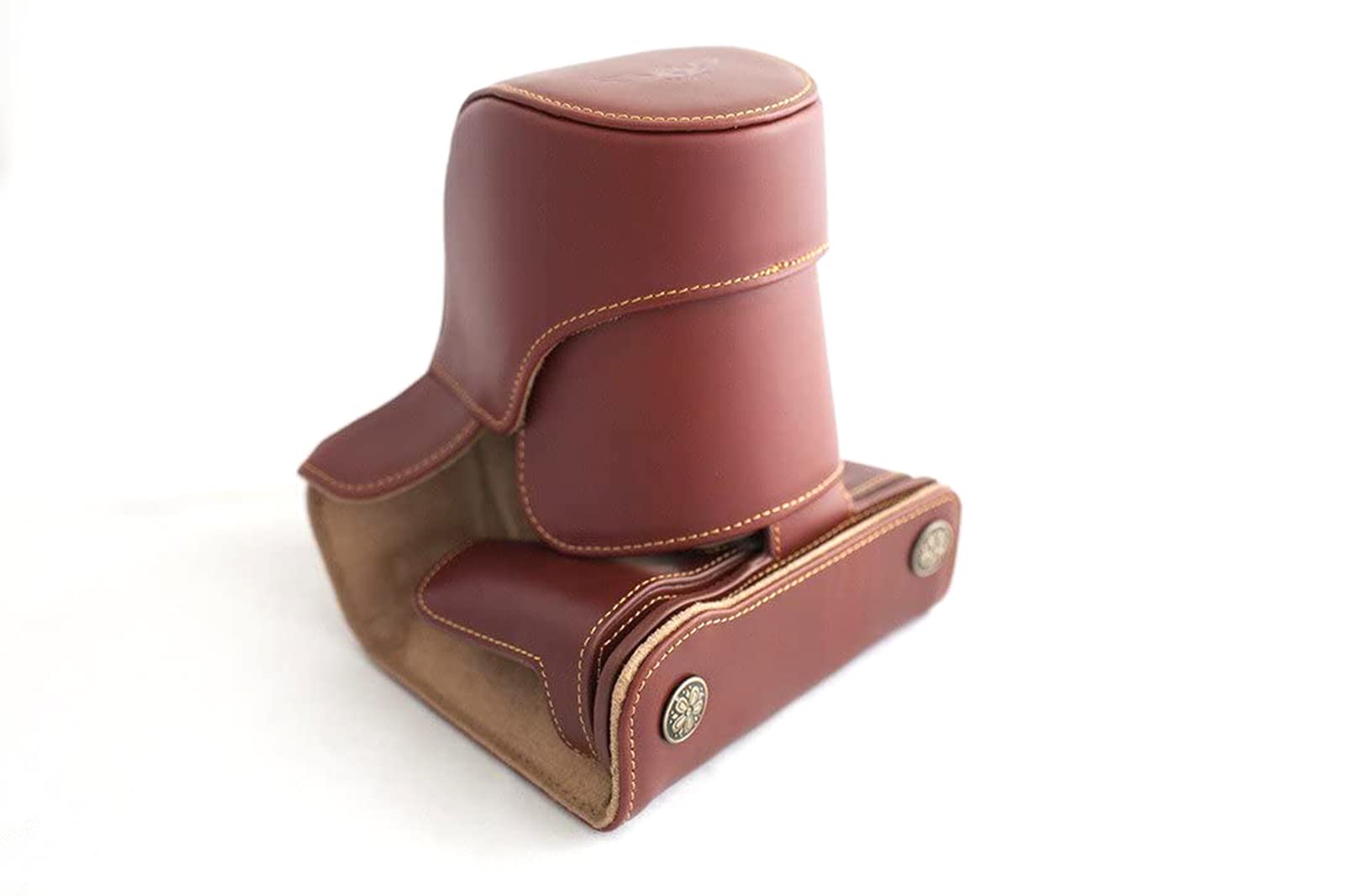Housse Olympus EM5 cuir véritable marron pour protéger des rayures - 8