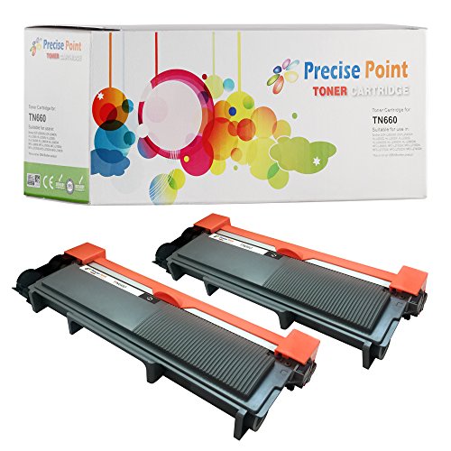 Precise Point Compatible High Yield Toner Cartridge Replacement for Brother TN630 TN660 (Two Black Toner Cartridge, 2-Pack)