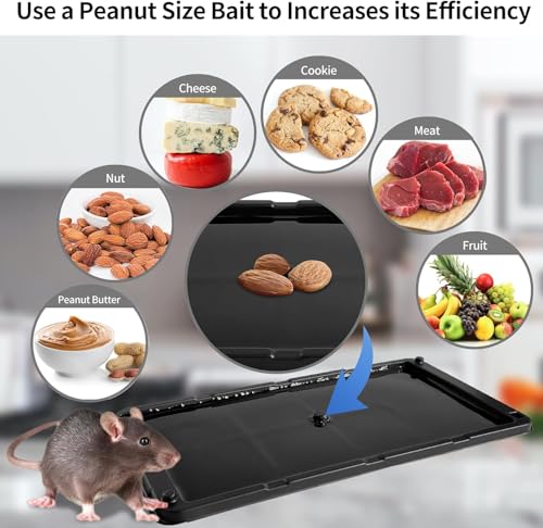 Image of LULUCATCH Sticky Mouse Trap, 120 Pack Large Glue Traps, Pre-Baited Heavy Duty Non-Toxic Bulk Glue Boards Mouse Traps Indoor for Mice, Snakes, Rat, Insects, Cockroaches & Spiders, Pet Safe Easy to Use