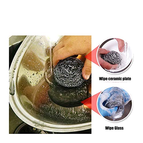 J 16 Pezzi Serie Spugnette in Acciaio Inox