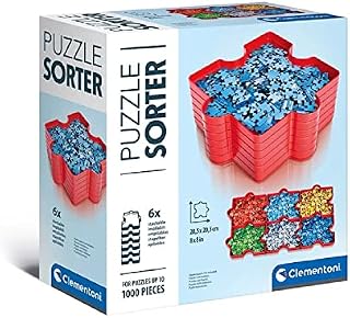 Clementoni 37040 sortownik puzzli, praktyczne przechowywanie elementów puzzli, miski do organizacji i transportu, akcesoria dla ekspertów puzzli od 6 lat, jako pomysł na Boże Narodzenie