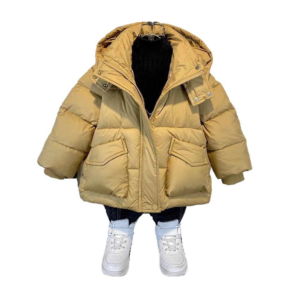 Chaqueta de invierno para niños, parka de invierno para niños, con capucha de piel, abrigo de invierno para exteriores, parka cálida, chaqueta de invierno, unisex, chaqueta de invierno para niñas,