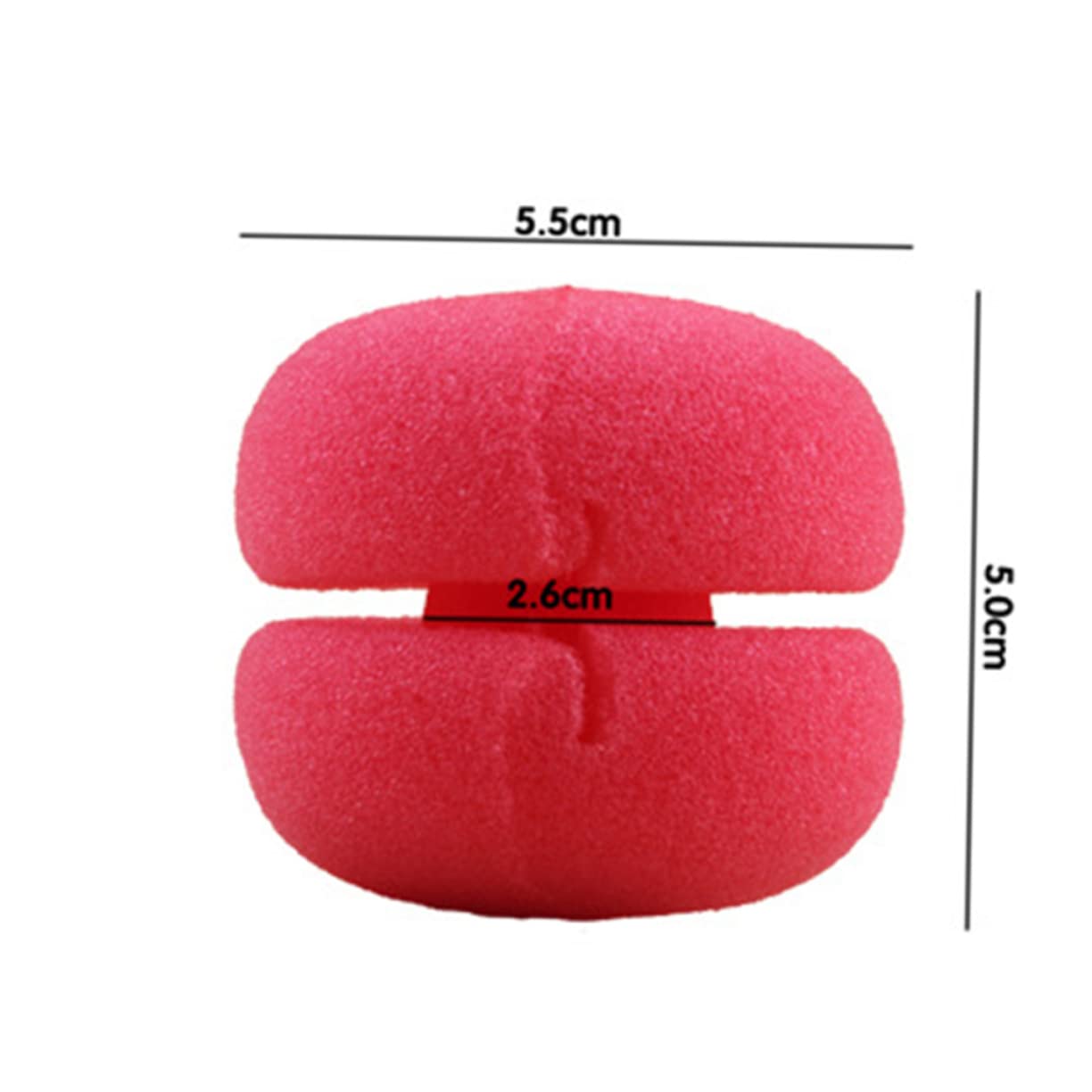 LIFKOME 4Sets Mushroom Hair Curl Sponge Ball Creative DIY Hair Styling Tool for Women Red Yellow Hairdressing Sponge Roller for Overnight Curls Lightweight Easy
