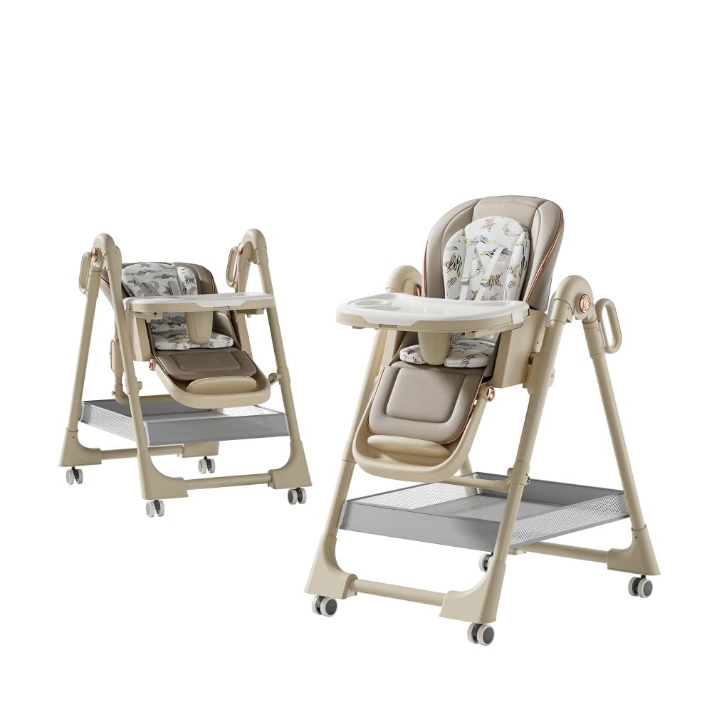 Convertible Quick Fold Baby Highchair, Khaki