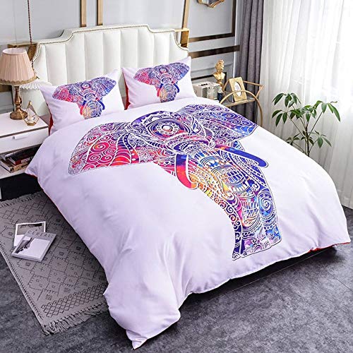 RONGXIE Bohemia Series 3D Bedding Sets Indian Elephant Printing Room Decoration 3pcs Duvet Cover Pillowcase Polyester For Home