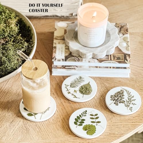 Image of MDF Coasters for DIY Art & Craft | Tea Coasters | for Resin Art | Pack of 12pcs, 2 Inch Round Shape | Wooden Brown Color