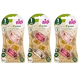 nip schnuller gr 1 6 x Nip Cherry Green Schnuller Gr.1 (0-6 Monate) - Schnuller aus > 94% nachwachsenden Rohstoffen
