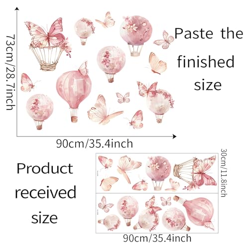 Vinilos decorativos sacinora mariposa rosa para pared miniatura 6