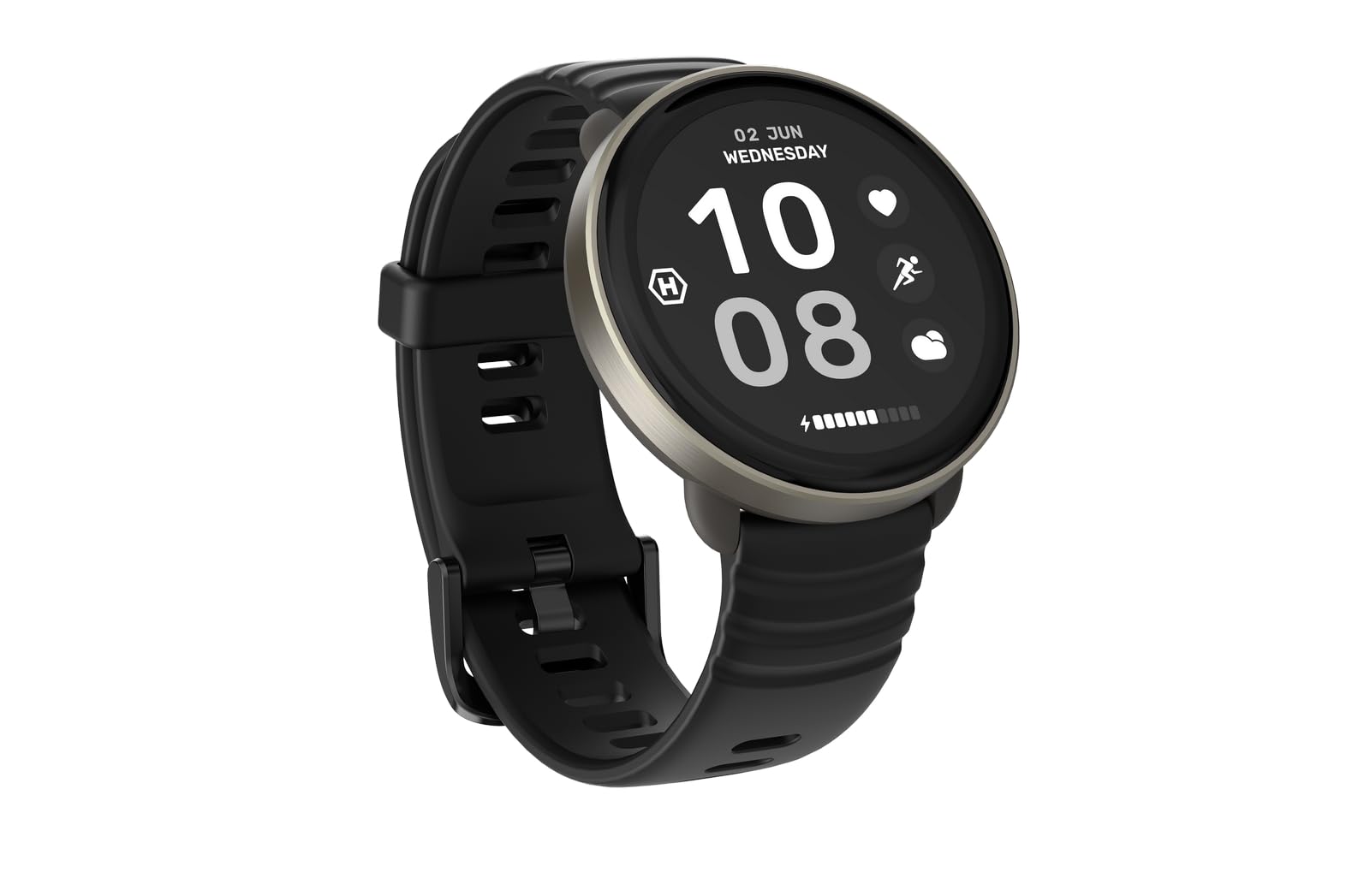 HAMMER VENTUS Smartwatch – Pantalla AMOLED de 1,3", pulsómetro y SpO2, 144 modos deportivos, Bluetooth 5.3, compatible con Android e iOS, resistente, color negro