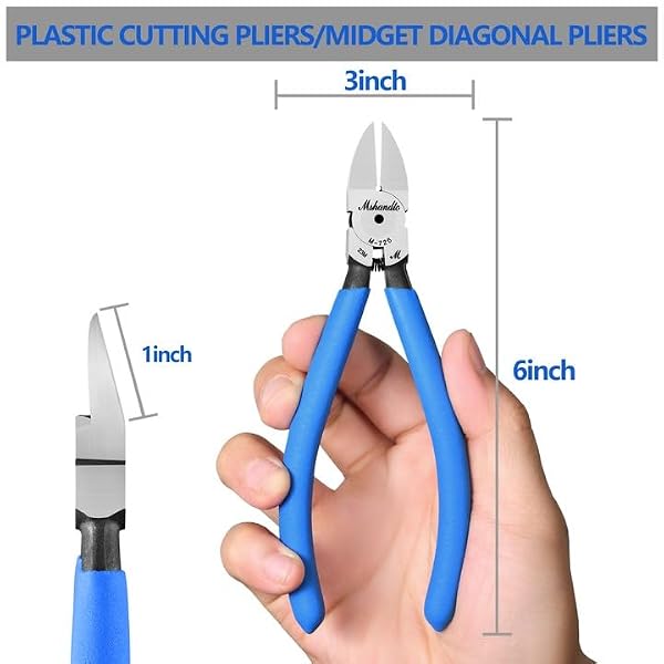 mshandto Wire Cutters Flush Cutters for Jewelry Making, Ultra-Sharp Side Cutters, CR-V Diagonal Cutters for Crafting, Flush Cut Pliers for Soft Copper Wire, Floral, Circuit Board (6" 1Pack) by mshandto - Image 5