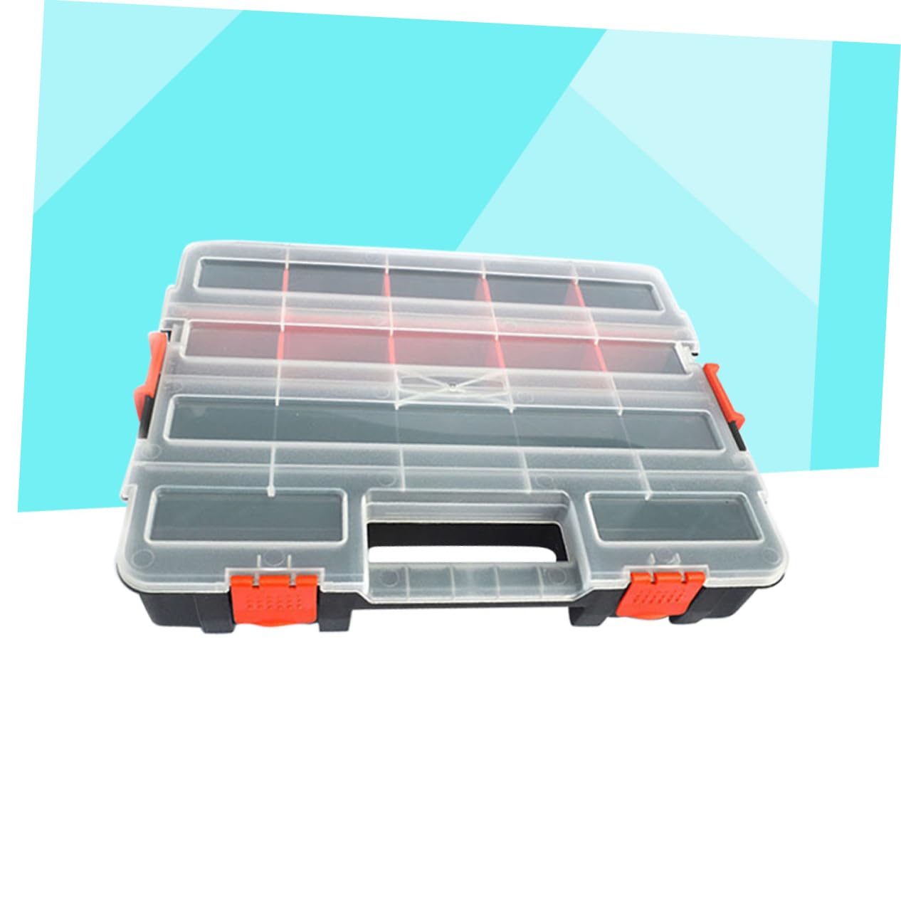 jojofuny Organizador Portátil Tapa de Plástico PP Divisores Removibles Caja de Almacenamiento de Tornillos y Asa Ergonómica para Componentes Electrónicos