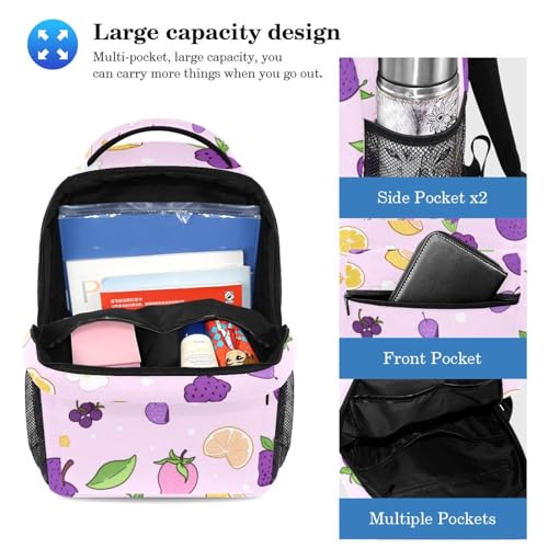 Cartable ensemble sac à dos et trousse violet pour étudiants - 3