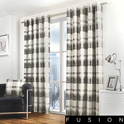 Dreams 'n' Drapes 90 x 182,88 cm Balmoral a Cuadros Slate Cortina con Forro