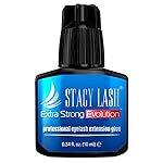 STACY LASH Extra Strong Evolution Eyelash Extension Glue (0.34 fl.oz/10 ml)/1-2 Sec Dry/Retention - 8 Weeks/Professional Supplies/Black Adhesive
