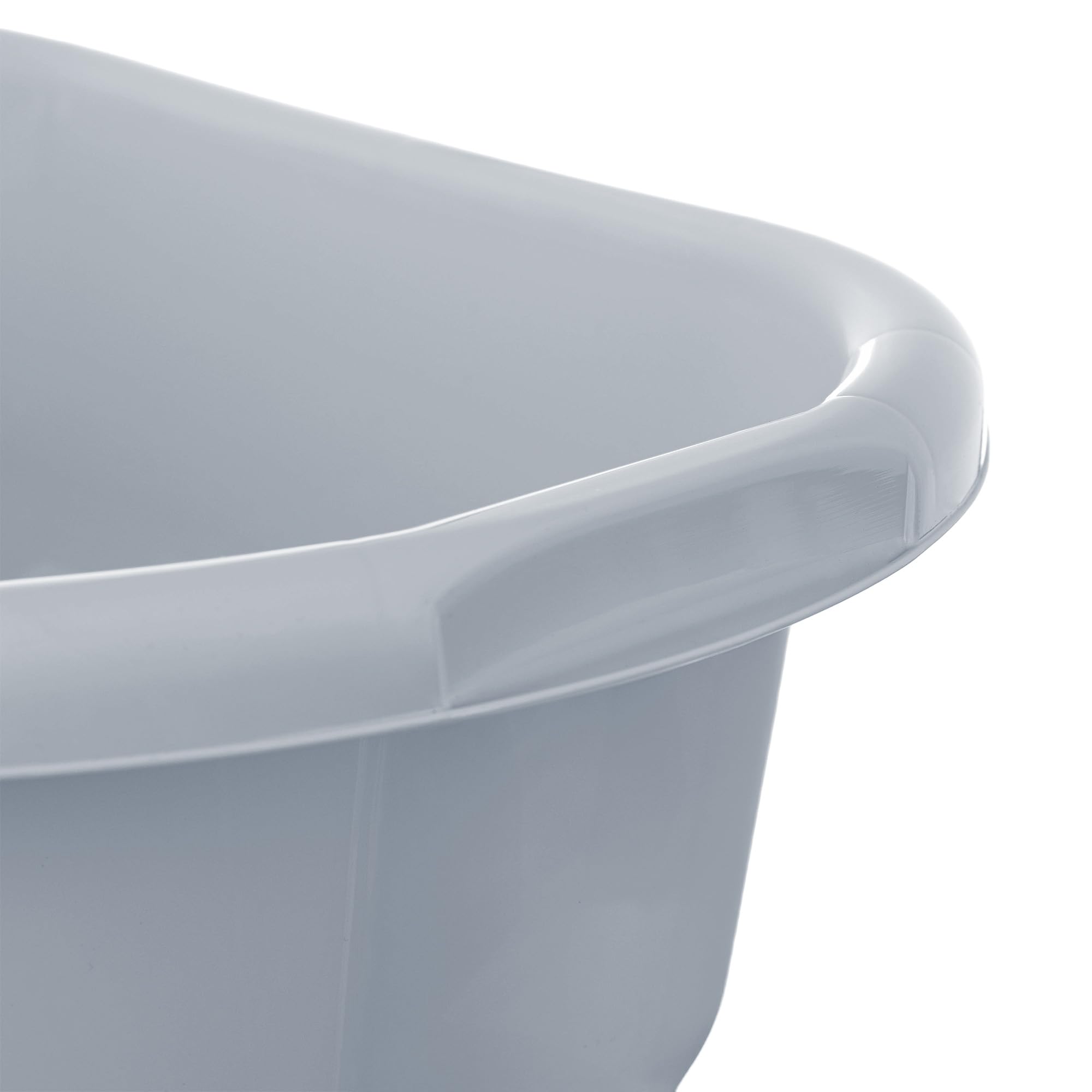 KADAX Waschschüssel 30L, große Spülschüssel aus Kunststoff, vielseitige Plastikschüssel, Kunststoffschüssel, Schüssel für Badezimmer, Spülwanne (Hellgrau)