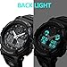 MASTOP LED Watch Fashion Sports Waterproof Digital Watch Men's and Women's Bracelet Watch (Black)