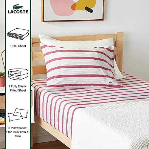Image of Lacoste Archive Sheet Set, Twin XL, Baroque Rose