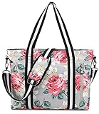 Laptop Tote Bag for Women 17.3' RFID Floral Shoulder Bag Girls Travel Fits Notebook, MacBook