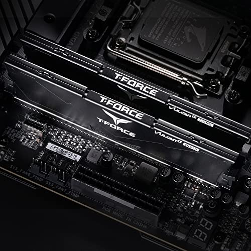 Image of TEAMGROUP T-Force Vulcan Alpha DDR5 Ram 32GB Kit (2x16GB) 6000MHz (PC5-48000) CL38 Desktop Memory Module Ram AMD Optimized Memory Black FLABD532G6000HC38JDC01