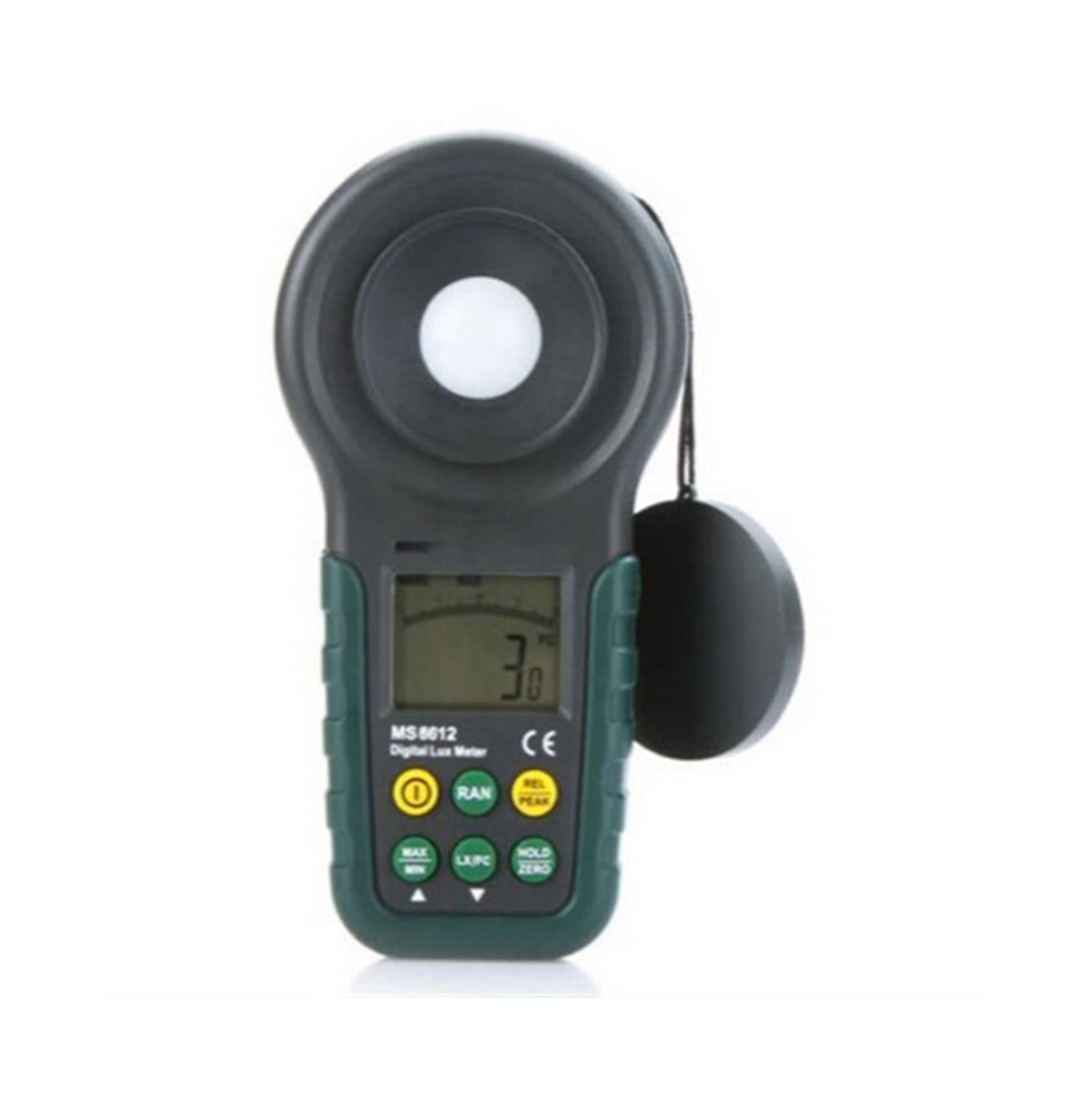 Luxómetro Portátil, Luxmeter Digital multifunción MS6612 Alta precisión 200,000 Lux Meter Light Test Spectra Auto Rango Auto(1)