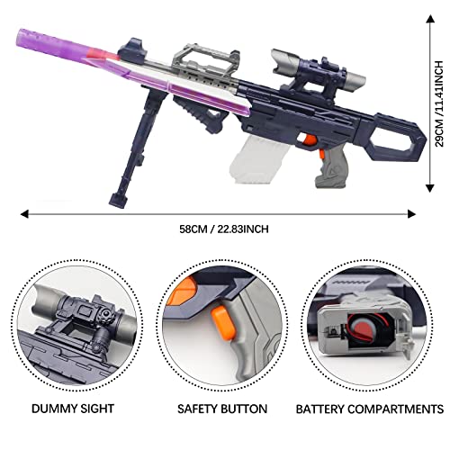 Toy Gun For Nerf Guns Automatic Sniper Rifle, Adjustable Multi Style Diy Guns, Foam Bullet Gun With 50 Darts, Soft Blaster Toys For 6+ Old Boys, Birthday Xmas Toy Gifts For Kids #TOP5