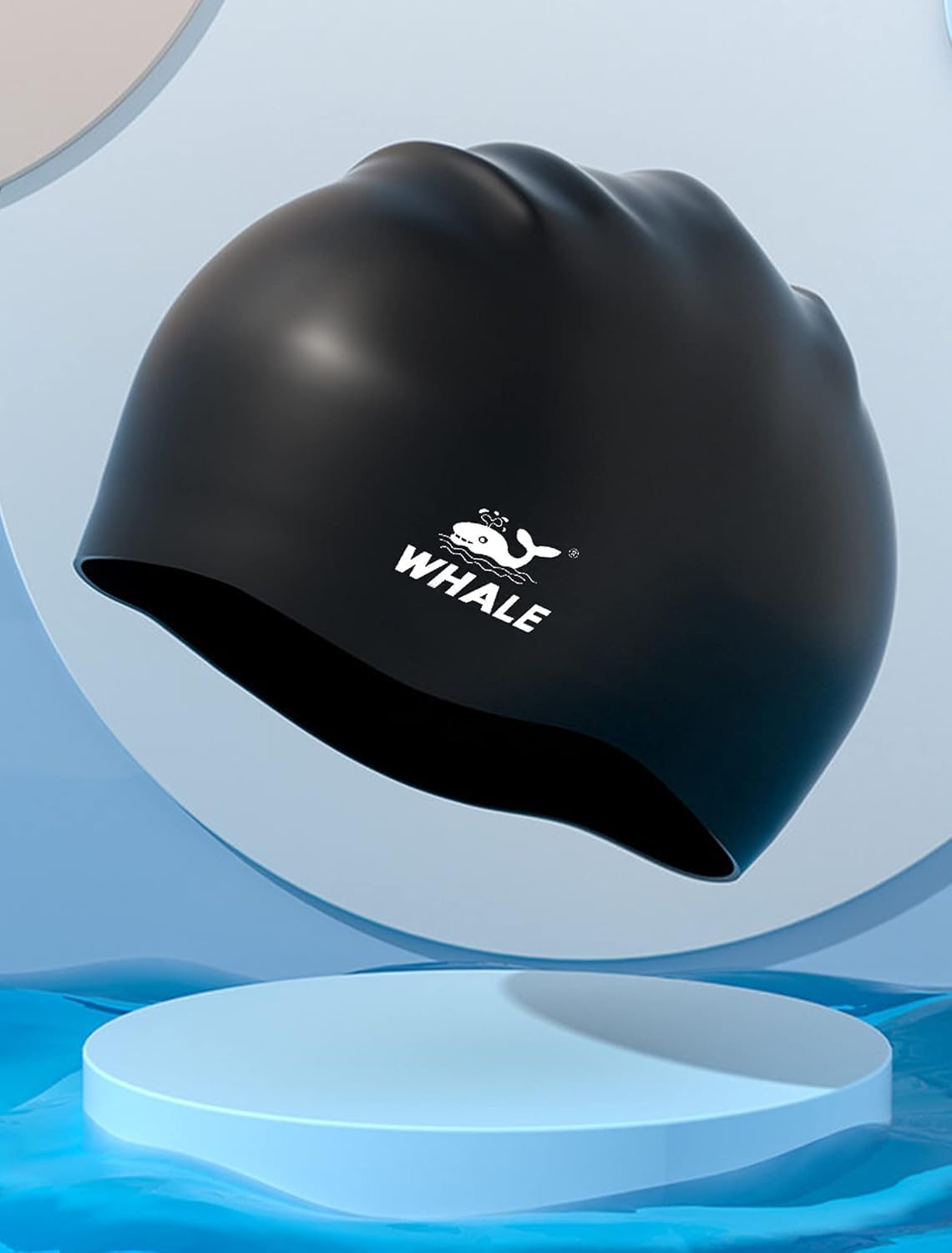 WHALE Extra Large Swim Cap for Women Men, Durable Silicone Swimming Hat with Ear Protection, Unisex Adults Bath Swimming Caps for Long Thick Curly Hair & Dreadlocks Braids Weaves Afro Hair - Image 7