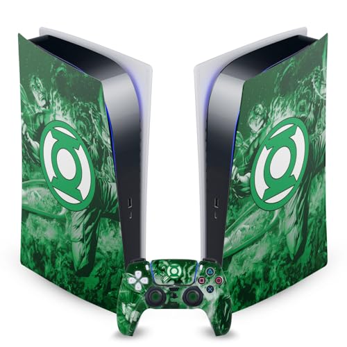Skin Green Lantern PS5 Digital et DualSense Autocollant Vinyle Head Case Designs