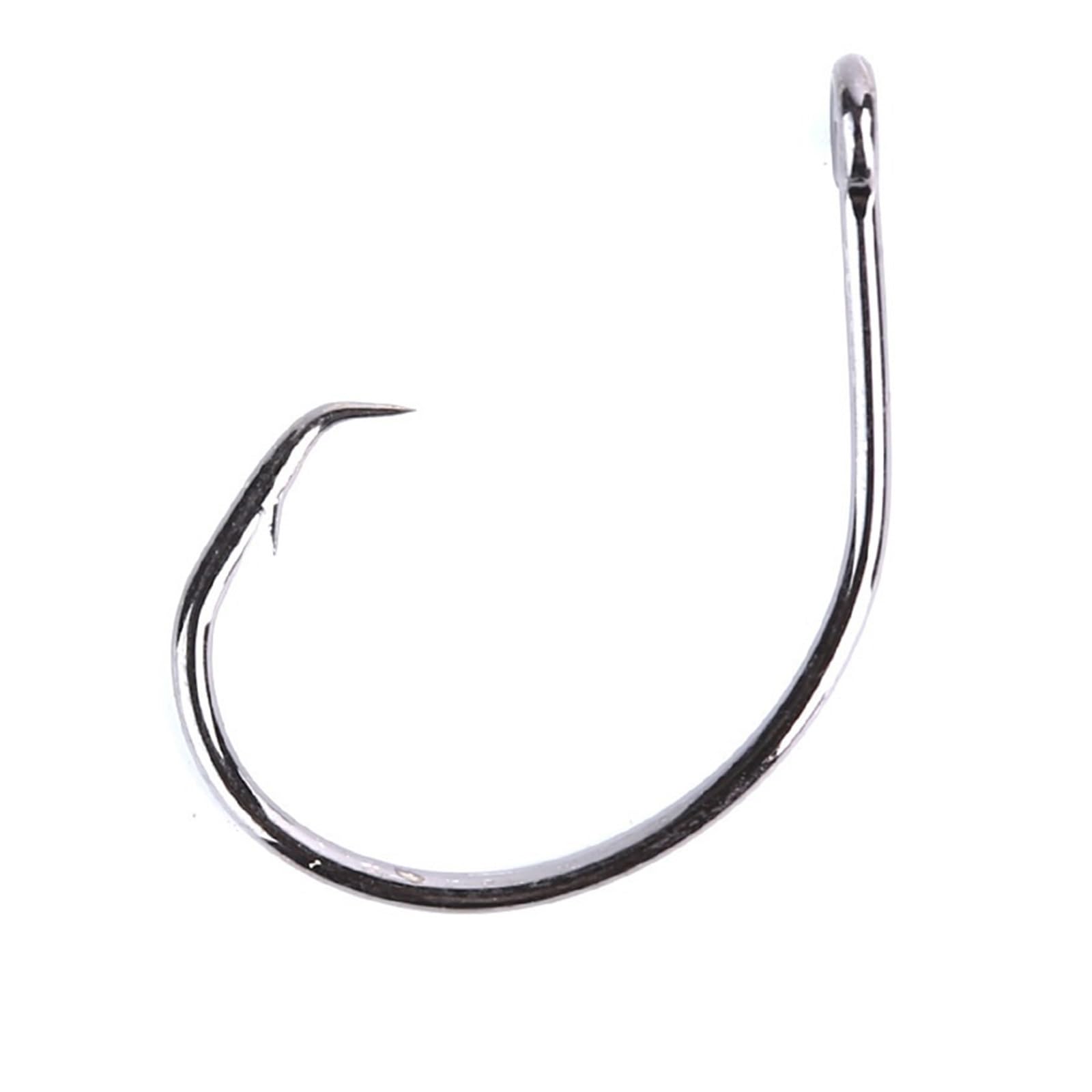 Amo da Pesca, ami da Pesca, ami da Pesca con ardiglione affilato Singolo Cerchio for Acqua salata 39951NP-BN Demon 6#-8/0 (Size : 50 (8pcs))