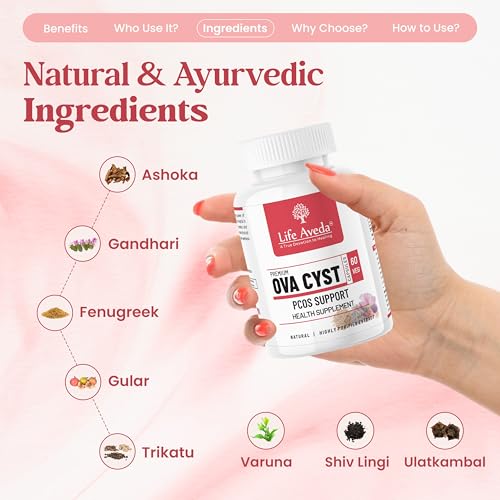 Image of Life Aveda PCOD & PCOS Ayurvedic Medicine For Women Girl Female | Ova Cyst Supplement Helps & Support Healthy Hormonal Balance & Menstrual Regulation | Healthy OvulationEgg Quality| Relief From Delayed Irregular Periods - 60 Veg Capsules