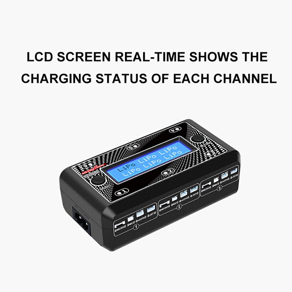 Cargador de batería LiHV con Control inteligente, cargador de batería con pantalla LCD para UP-S6AC, canal LCD, LiPO Digital
