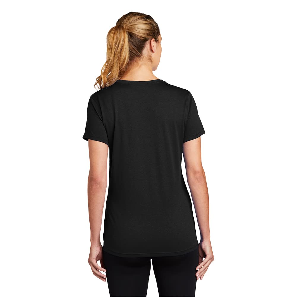 Nike Damska koszulka do biegania Dri-Fit z dzianiny, czarna/wrzosowa szara, Czarny, XL