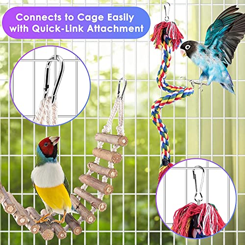 ERKOON 4 giocattoli per uccelli, pappagalli, per