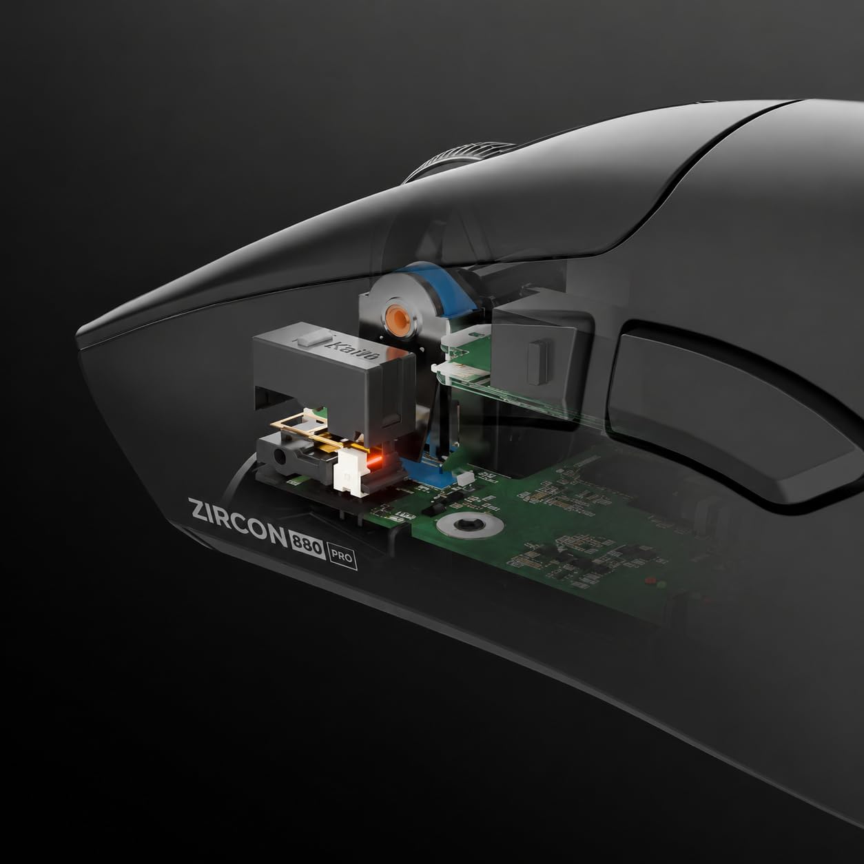 Genesis Zircon 880 PRO mysz gamingowa 8K, 30 000 DPI, bezprzewodowa i przewodowa, PixArt PAW3950, 8000 Hz Polling, Kailh Optical, ultralekka 64 g, Bluetooth/2.4 GHz/USB-C, 6 programowalnych przycisków