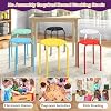 POWERSTONE Stackable Stools Set of 6, 17.5in Portable Stacking Bar Stool Colorful Classroom Stools with Iron Legs Round Nesting Chairs Flexible Seating for Home Office School