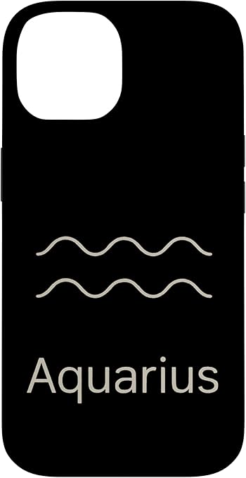 Aquarius Zodiac Symbol Minimal Astrology Sign Case for iPhone 14