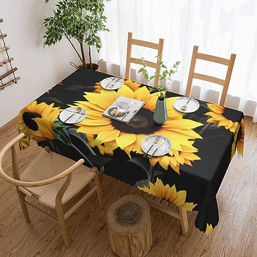 Nappe tournesol imperméable et antitache 137x183cm pour table propre - 2