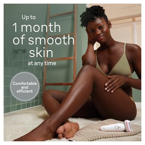 Image of Braun Epilator Silk-epil 9, Hair Removal Device, Women Shaver & Trimmer, Pivoting Head, Wet and Dry Epilator, Includes Shaver Head and Trimmer Comb, SES9-030