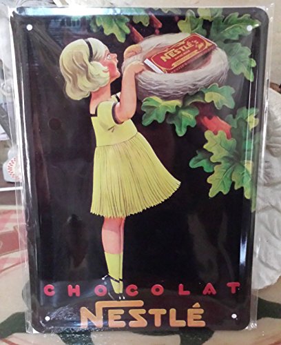 Éditions Clouet 29039 - Petite Plaque métal 15x21 cm Nestlé - Nid