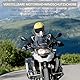 Justech Motorrad Windabweiser Verstellbare Clip-on Windschutzscheibe Zubehör Windschild Windschutzscheibenverlängerung Erweiterung Spoiler Aufsatz für Rennrad Motorrad klar Harz