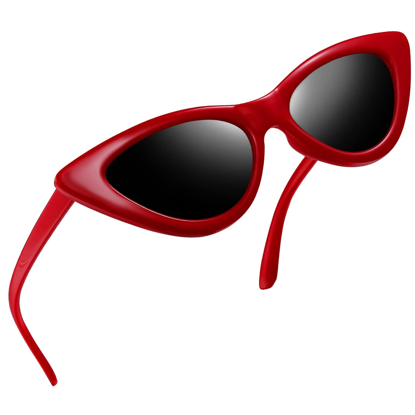 JoopinPolarized Cat Eye Sunglasses for Women, Retro Narrow Pointy Cateye Womens Sun Glasses