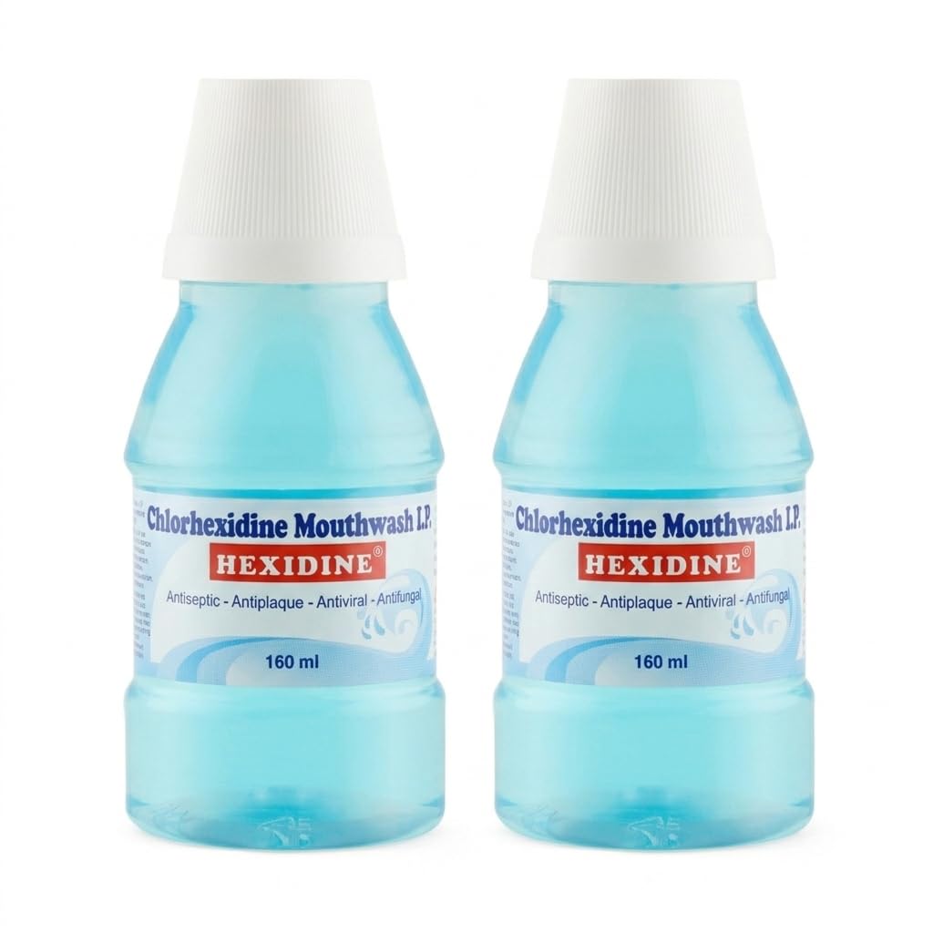 icpa hexidine mouthwash |cool mouthwash liquid, removes 99.9% germs, 160ml combo (pack of 2)