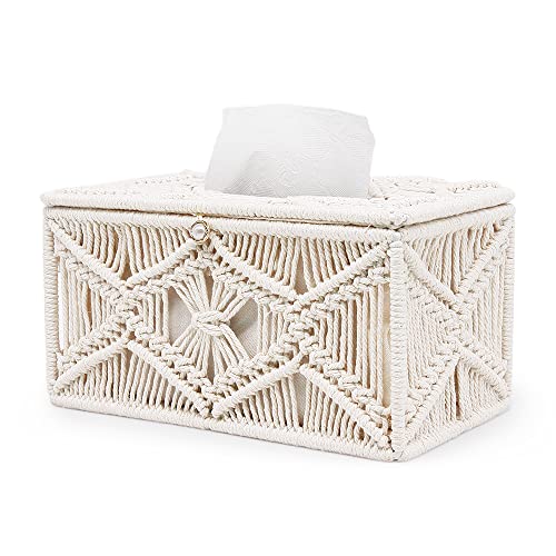 Boîte à mouchoirs rectangulaire style bohémien pour la décoration de la maison