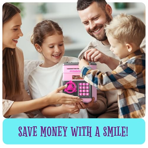 image for Imagineers Piggy Bank for Kids - Electronic Money Saving Box w/Code- A