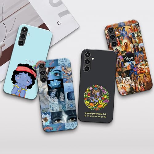 Image of COLORflow Back Cover Compatible with Samsung Galaxy S23 FE 5G | Krishna ji, Radha Krishna, Kanha, God Color Customized Back Cover Compatible with Samsung Galaxy S23 FE 5G
