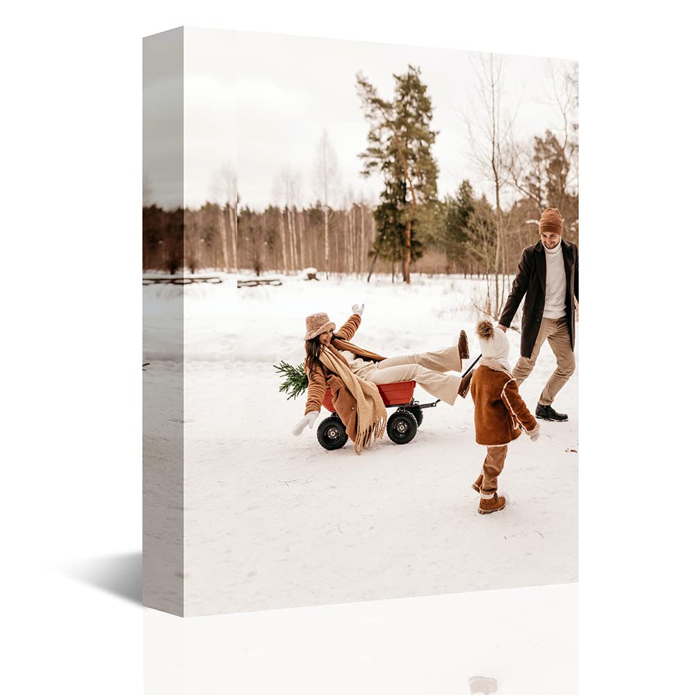 sunwes Personalized Photo to Canvas Print Wall Art - Custom Your Photo On Canvas Wall Art - Room Decor Framed for Family Wedding Office - Digitally Printed, 8x8 in