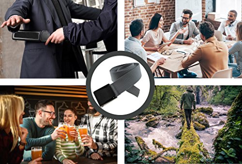 Thomas Bates Titan Durable Outdoor Nylon Web Belt Metal Free (Graphite) #TOP3