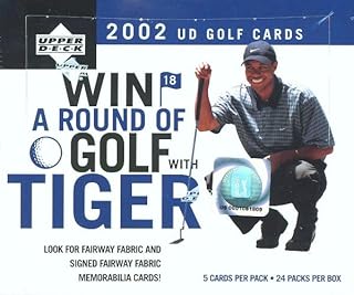 2002 Upper Deck Golf HUGE Factory Sealed Retail Box with 120 Cards! Look for Autos & Memorabilia of Tiger Woods, Phil Mickelson RC & More! Warehouse Find nearly 20 Years old!