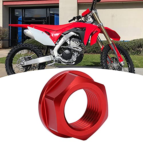 Image of Motorcycle Front Wheel Axle Nut Screw Nut M16x1.5 Wheel Axle Nuts Wheel Hub Nut Replacement for CRF250R /CRF450R /CRF250RX (red)