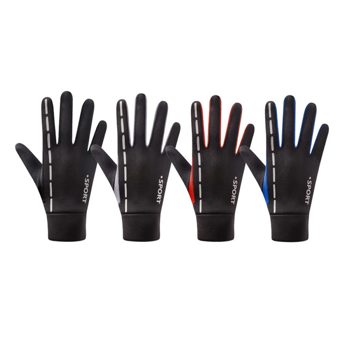 ABOOFAN 3piezas Guantes De Ciclismo Térmicos y Antideslizantes Pantalla Táctil y Protección Viento para Actividades Al Aire como Pesca Senderismo y Camping Talla Negro