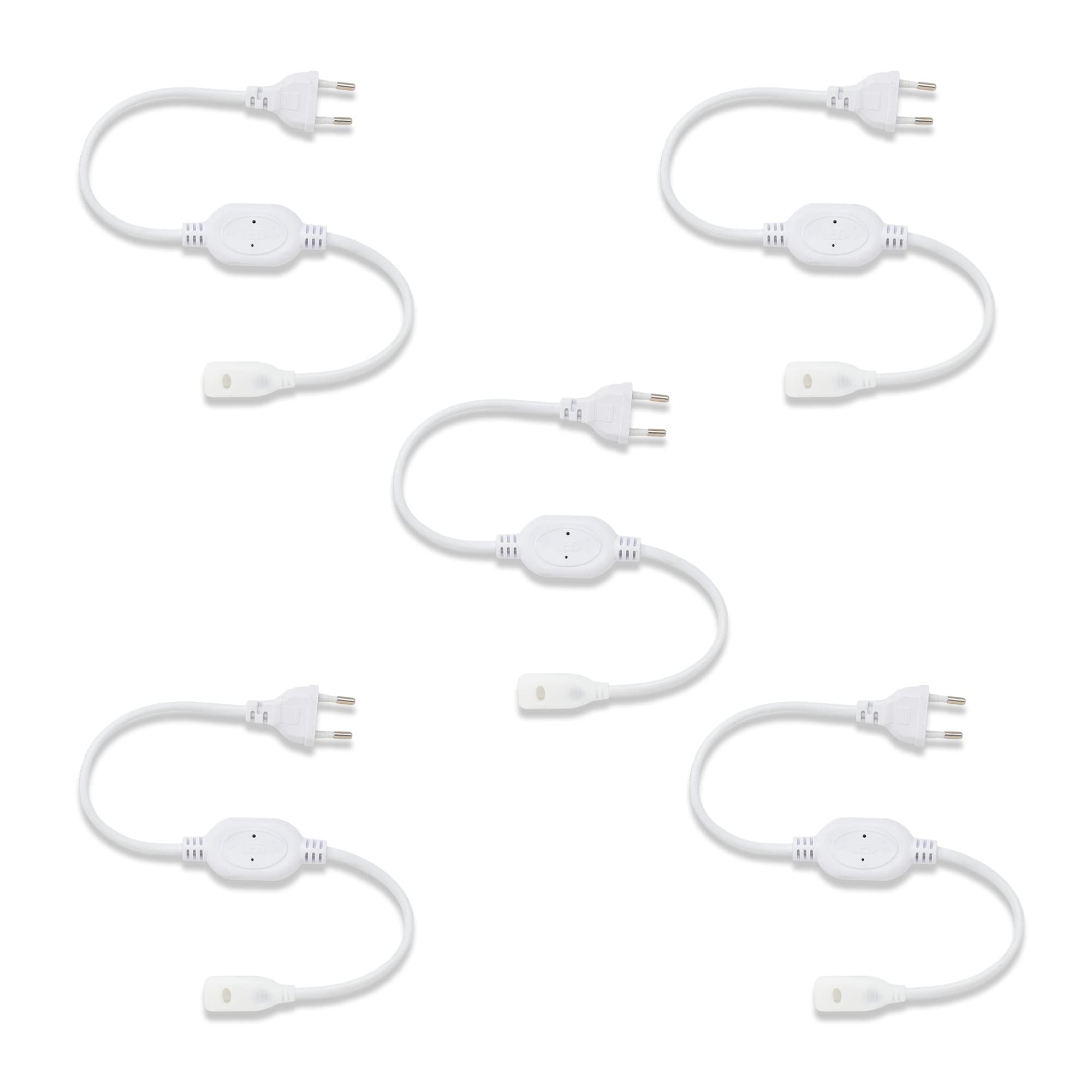 Murphy 220V AC PIN Connector/Adaptor/Cable for LED (SMD 2835-120 LED/Mtr.) Rope Light (Pack of 9),White — Amazon image 9